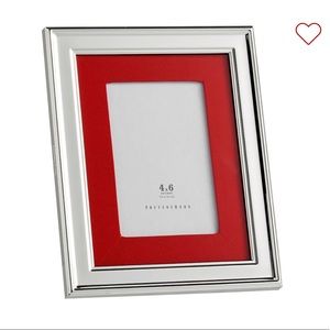 Silver-Plated Grosgrain Ribbon Mat Frame - Red